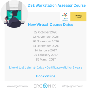 IEHF-accredited DSE Workstation Assessor Course virtual dates from October 2026 to March 2027