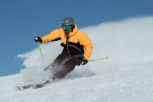 Skiing and snowboarding exercises for office workers